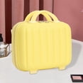 thumbnail image 1 of Bolsa de maquillaje de viaje, bolsa de artículos de tocador, organizador de cosméticos multiusos portátil, bolsa de mano para maquillaje, artículos de amarillo, 1 of 8