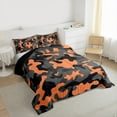 thumbnail image 3 of Erosebridal Army Camouflage Lightweight Bedding Set Teens Camo Comforter Set Colorful Pattern Decor Comforter Orange Black Grey Quilt Set Bedroom Collection 3Pcs Queen Size, 3 of 7