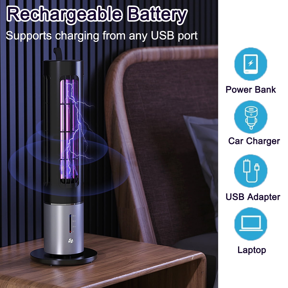 Bug Zapper for Outdoor Indoor, Cordless & Rechargeable Mosquito Zapper, Electric Insect Fly Zapper for Home, Patio, Camping