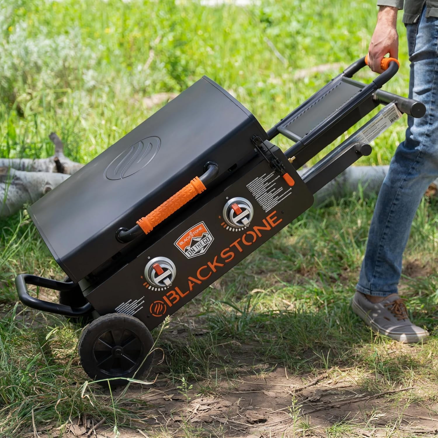 22 Inch Griddle Portable Omnivore Grill with Flexfold Legs, with 22 Inch Griddle Cover for On The Go Flexfold Griddle