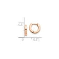 thumbnail image 4 of Real 14kt Rose Gold Round Hinged Hoop Earrings; for Adults and Teens; for Women and Men, 4 of 4