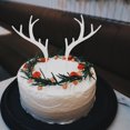 thumbnail image 3 of COOPHYA Antler Cupcake Toppers 16Pcs Acrylic Silver Holiday Cake Decorations, 3 of 6