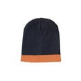 thumbnail image 1 of Bonnet Tricoté Deux Tons - Orange Noir, 1 of 1