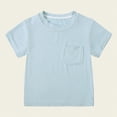 thumbnail image 4 of TOWED22 Boys Summer Tops 5-12 Years Short Sleeve Crew Neck T-Shirts Lightweight Breathable Tee Shirts(Blue,12-24 M), 4 of 5