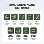 Mary Maxim Maximum Value Green Acrylic Yarn for Crocheting, Knitting 474 Yds, Dark Green