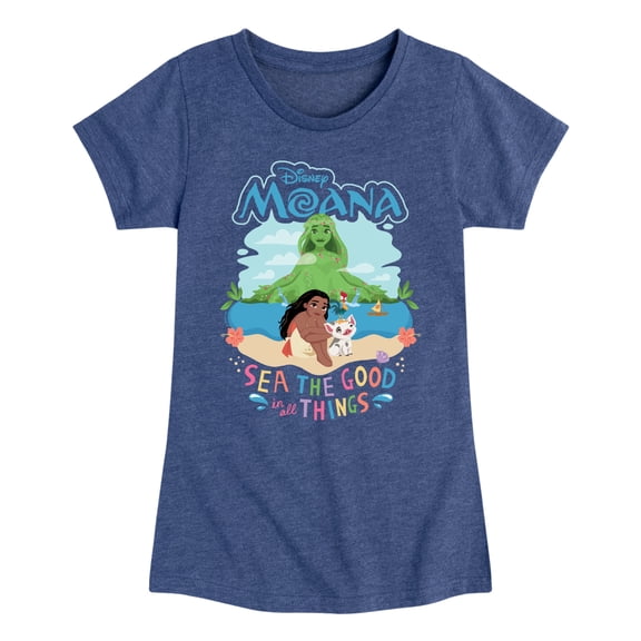 Moana - Sea The Good In All - Youth Girls Fitted Short Sleeve T-Shirt