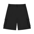 thumbnail image 7 of WOYY Kids School Cargo Shorts Boys Girls High Waisted Uniform Shorts, Sizes 5-15, Black, 7 of 7
