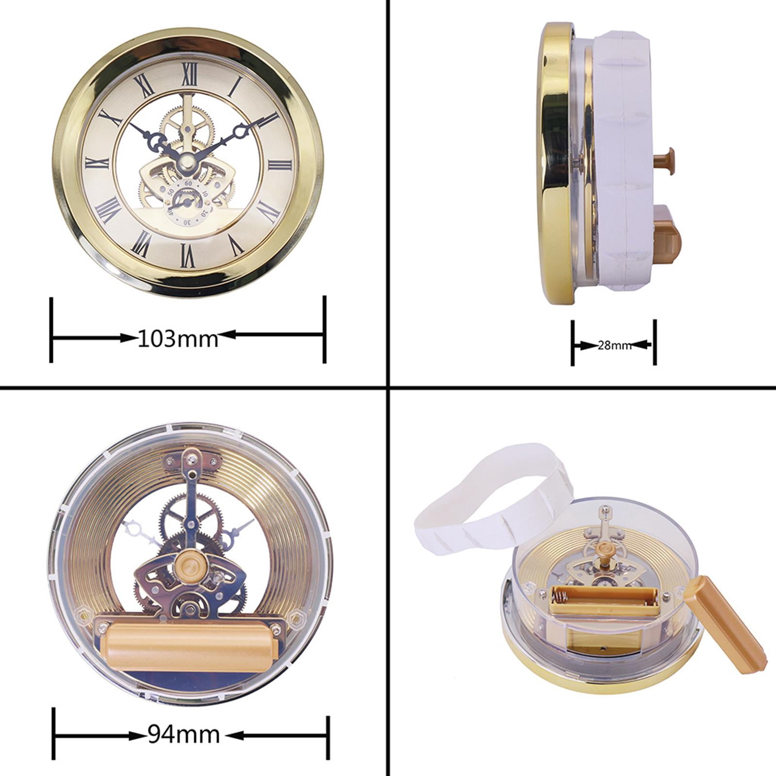Axioma Classic Clock Insert 103mm Battery Powered Repair Parts DIY Gold Quartz Movement