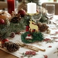 thumbnail image 6 of Feltree Golden Christmas Candlestick with Reindeer and Heart Design - Elegant Metal Table Centerpiece for Holiday Decoration, 6 of 8