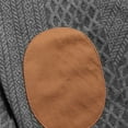 thumbnail image 5 of Men Mock Neck Button Sweater Casual Knitted Sweaters Fashion Henley Sweater Dark Gray XL, 5 of 6