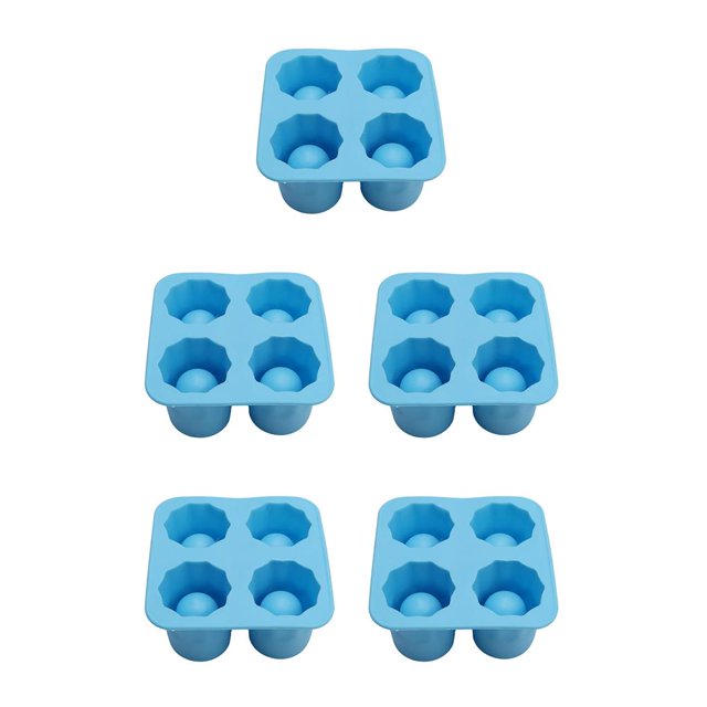 Advancent Molde para hacer hielo, modelo de hielo esférico, carcasa antiadherente, bandeja cuadrada de buena elasticidad, superficie lisa, No.2 5Conjunto