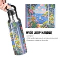 thumbnail image 4 of Yayeee 20oz Insulated Water Bottle Double Wall Stainless Steel with Flip Straw Lid, Pink Floral Window, 4 of 7