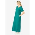 thumbnail image 2 of Woman Within Plus Size Perfect Short-Sleeve Scoopneck Maxi Tee Dress, 2 of 6