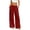 Red, variant on Womens Pants Elastic Waist Straight Leg Solid Color Casual Pocket Pants Black L