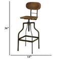 thumbnail image 2 of Tabouret de Bar Pivotant Industriel, Chêne, 2 of 2