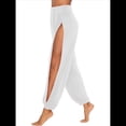 thumbnail image 2 of Pantalones Harén con Abertura Alta para Mujer, Pantalones Harén Hippies. M, 2 of 7