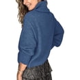 thumbnail image 2 of Long Sleeve Women's Oversized Turtleneck Chunky Pullover Sweaters Cowl Neck Winter Slouchy Loose Knit Sweaters, 2 of 4