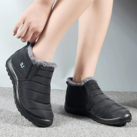 

Boots Women Snow Fur Women Shoes Slip On Platform Shoes Woman Plush Ankle Boots Waterproof New Winter Female Booties Botas Mujer