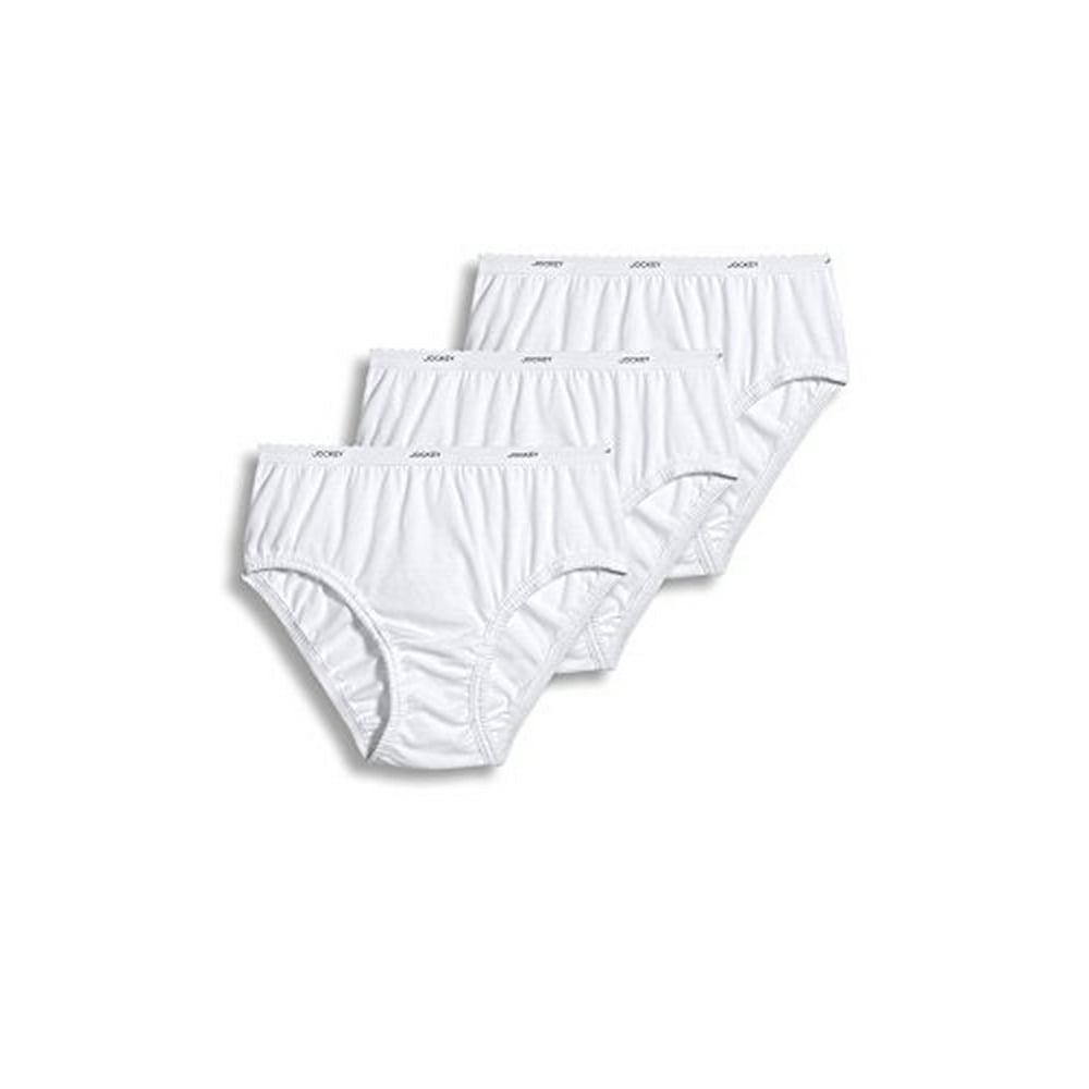 Jockey Jockey Women's Underwear Classic Hipster 3 Pack, White, 7