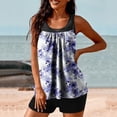thumbnail image 5 of Blmnix Two Piece Swimsuit Swimsuit for Women Tankini Swimsuits Modest Swimsuits Swimsuits Crew Neck Plus Size Bathing Suit,L, 5 of 5