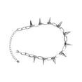 thumbnail image 4 of Linyer 1PCS Rivet Necklace Punk Goth Handmade Rivets Chokers Necklace Rock silver, 4 of 9