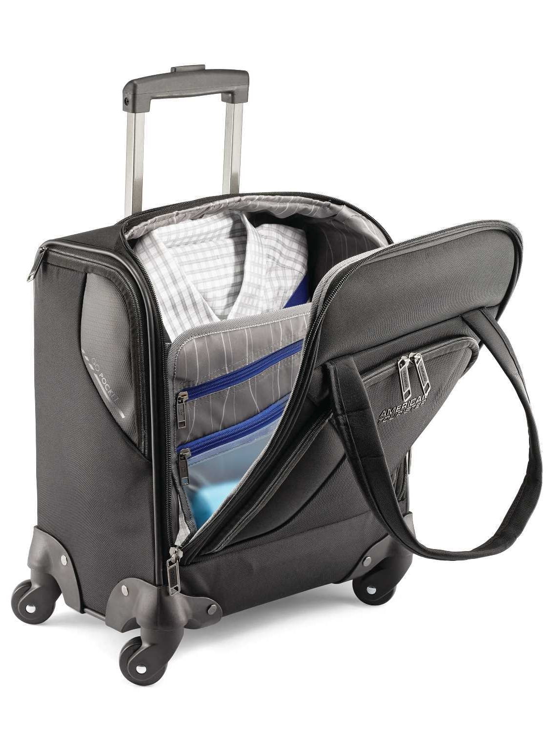 American Tourister Zoom Underseat Tote Spinner Carry On Luggage