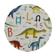 thumbnail image 2 of JEUXUS  Stylish Learning Alphabets with Dinosaurs Print Round Tablecloth Thanksgiving Table Cover for Party Dining Picnic Table Decor, 2 of 7