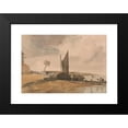 thumbnail image 2 of Peter DeWint 18x14 Black Modern Framed Museum Art Print Titled - Low Tide, Boat Landing, 2 of 5