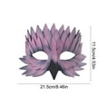 thumbnail image 3 of Halloween Upscale Half Face Leather Feathered Beak Mask - Half Face Beak Design, Cosplay Masquerade Costume Accessory for Adults Mardi Gras Day Party Supplies(Pueple), 3 of 7