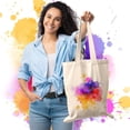 thumbnail image 2 of 4-Pack Canvas Tote Bags    Grocery Cloth Bags Foldable for , DIY, , Shopping Bag (14.5x16 inch), 2 of 6