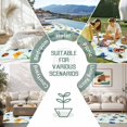 thumbnail image 6 of Spring Butterfly Dragonfly Outdoor Rug for Patio/Deck/Porch, Non-Slip Large Area Rug 3 x 5 Ft, Rustic Botanical Floral Teal Green Indoor Outdoor Rugs Washable Area Rugs, Camping Rug Carpet Runner, 6 of 8