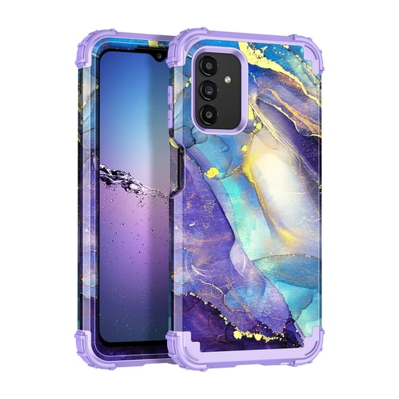 Casetego for Samsung Galaxy A13 5G Case,Heavy Duty Shockproof Protection Hard Plastic Bumper Soft Silicone Rubber Protective Cover,Purple