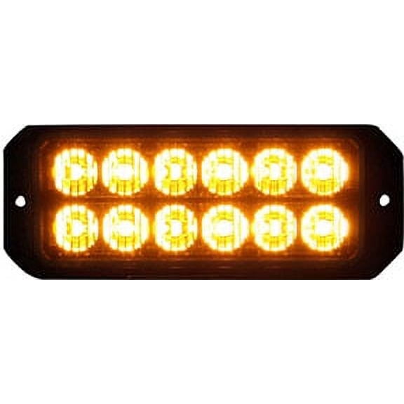 Buyers 8891700 5.25" Strobe Light 12 LED Amber 12-24 V 23 Flash Patterns