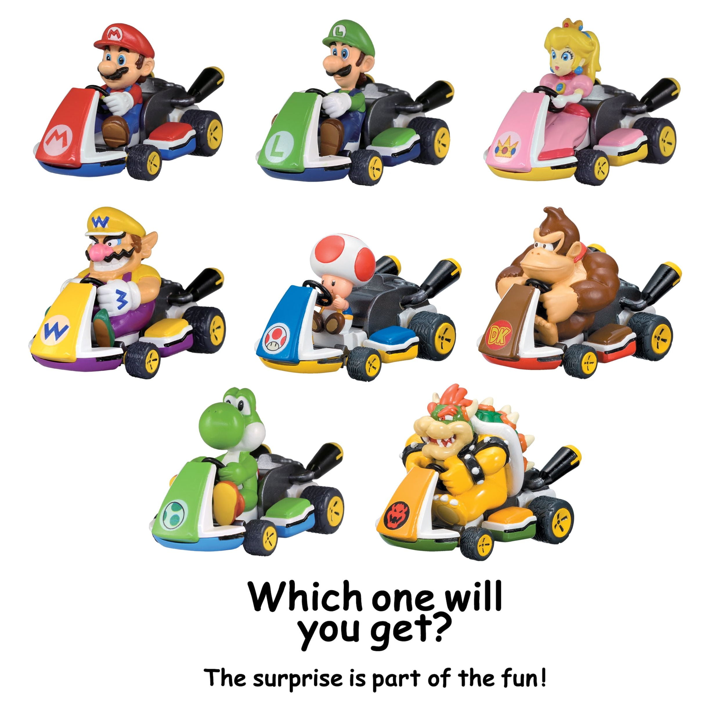 TOMY Impulse Mario Kart Pull Back Racers – Surprise Pack