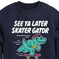 thumbnail image 3 of Instant Message - Skateboarding - See Ya Later Skater - Toddler & Youth Crewneck Fleece Sweatshirt, 3 of 6