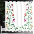 thumbnail image 4 of Ambesonne Flower Shower Curtain, Floral Leaves Buds Ivy, 69"Wx84"L, Multicolor, 4 of 5
