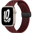 thumbnail image 2 of KOMI Breathable Waterproof Magnetic Sport Band for Apple Watch,Hypoallergenic Silicone Strap for iWatch SE 2nd Generation Series 9/8/7/6/5/4/3/2/1,Women 41mm 40mm 38mm Correas. para-Red, 2 of 8