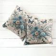 thumbnail image 6 of Ambesonne Floral Eucalyptus Throw Pillow Cover 2 Pack, Joyful Spring, 20", Blush and Sea Blue, 6 of 7