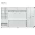 thumbnail image 2 of Harper & Bright Designs Queen Murphy Bed Wall Bed with Closet, Queen Size Cabinet Bed Folding Wall Bed with Storage Drawers and Shelves for Guest Room Office, White, 2 of 15