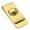 Gold, variant on Stainless Steel Aquarius Zodiac (Water Bearer) Classic Slim Money Clip Credit Card Holder