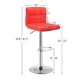 thumbnail image 2 of Costway Ensemble de 2 Tabourets de Bar Réglables Pivotants Chaise de Comptoir de Cuisine en Cuir PU Rouge, 2 of 10