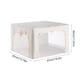 thumbnail image 2 of Caja organizadora de armario plegable, cesta de almacenamiento de ropa de gran capacidad, tela no tejida, blanco, 18.5x13.78x11.81 pulgadas, organizador de armario que ahorra espacio para, 2 of 5