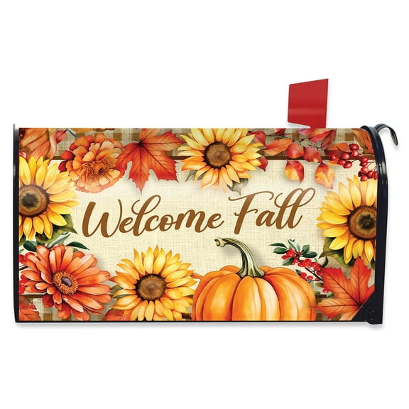 Briarwood Lane Welcome Fall Flowers Oversized Mailbox Cover