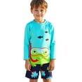 thumbnail image 6 of WOYY Boys' UPF 50+ Quick Dry Rash Guard & Swim Shorts 2-Piece Swimsuit, Sizes 3-8, 6 of 7