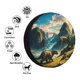 thumbnail image 4 of Balery Valley River Dinosaur Cubiertas para Neumáticos - Protector Resistente para Neumáticos de Camioneta, SUV, Remolque, Camper y RV-15 inch, 4 of 6