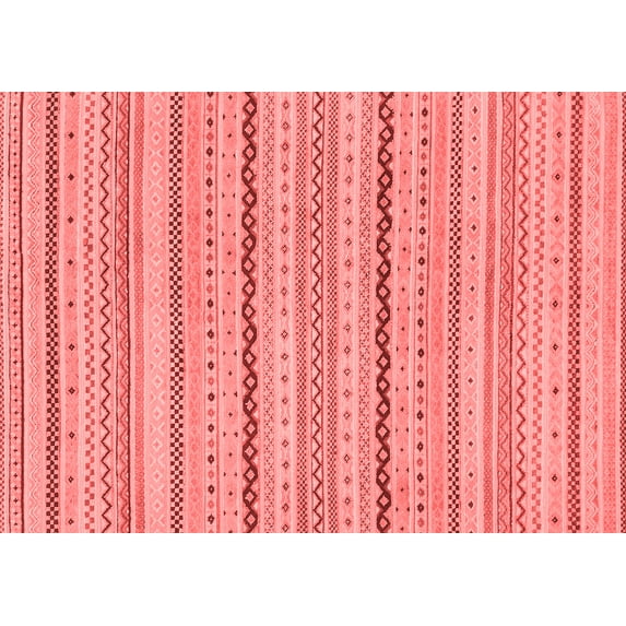 Ahgly Company Indoor Rectangle Solid Red Modern Area Rugs, 5' x 7'