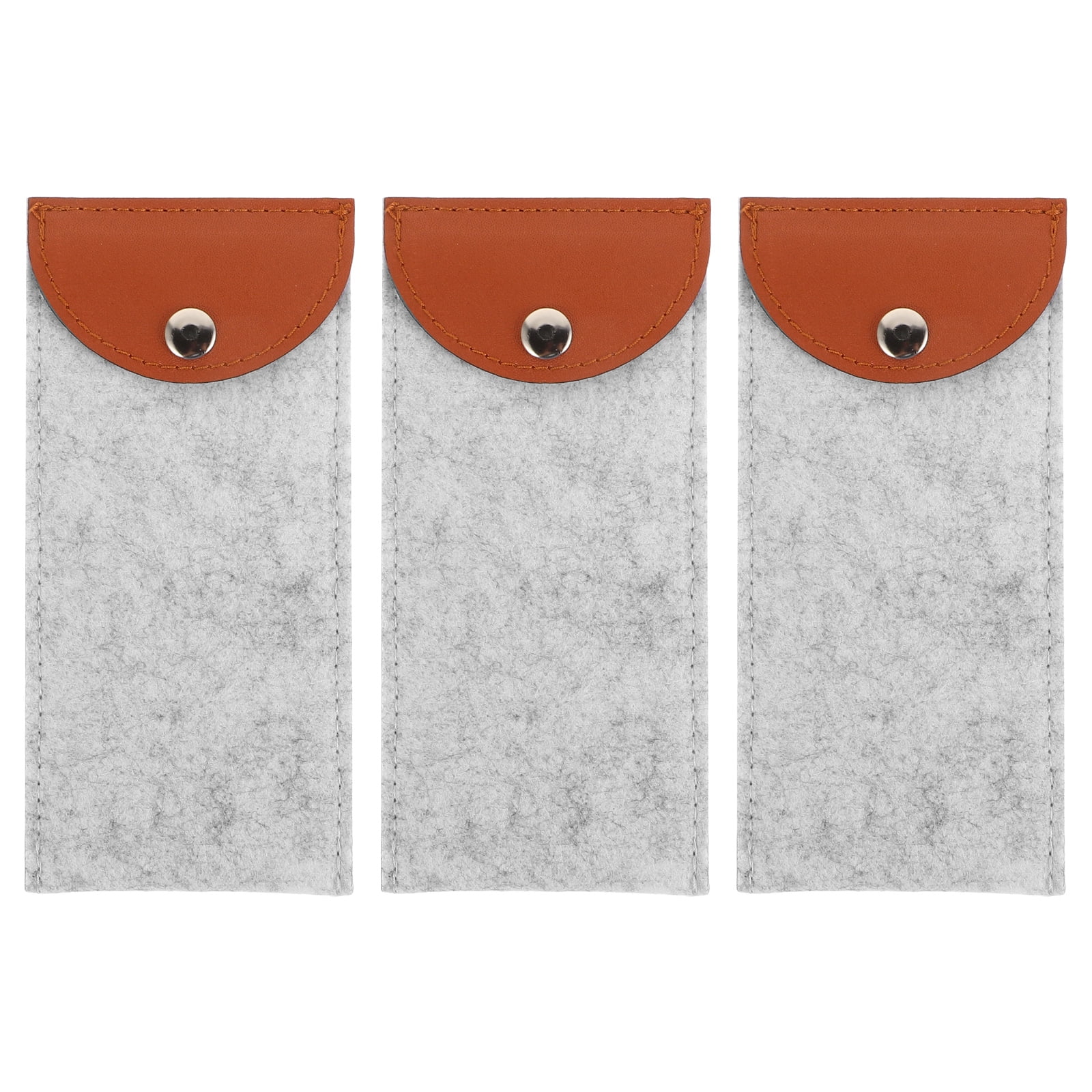3 fundas de fieltro para gafas de sol, suaves y delgadas, portátiles