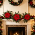 thumbnail image 4 of Tuvgenk Christmas Bow Ribbon Cabinet Hanging Ring, Home Decoration, Christmas Wreath Door Hanging Ornament (3 Flowers Style), 4 of 9