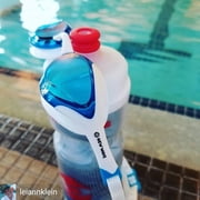 Swim Goggles by New Wave Swim Buoy {Blue Ice Blue Lens in White Frame} Anti Fog Lenses, Silicone In-Socket Eye Cups, Four Interchangeable Nose Bridges and Adjustable Strap for Triathlon
