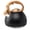 Black, variant on Whistling Stovetop Tea Kettle Black-4 3.2 Quart Food Grade Stainless Steel